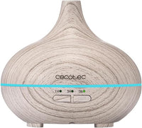 Cecotec Humidificador Ultrasónico con Difusor de Aromas Pure Aroma 150 Yang White. Depósito de hasta 150ml, 7 Colores LED Ajustables, Temporizador 3h, Ultrasilencioso, Función de Aromaterapia