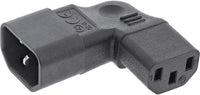 Inline® Power Supply Adapter IEC 60320 C14 / C13, Left/Right Angled, 3-Pin. Cold Device Units