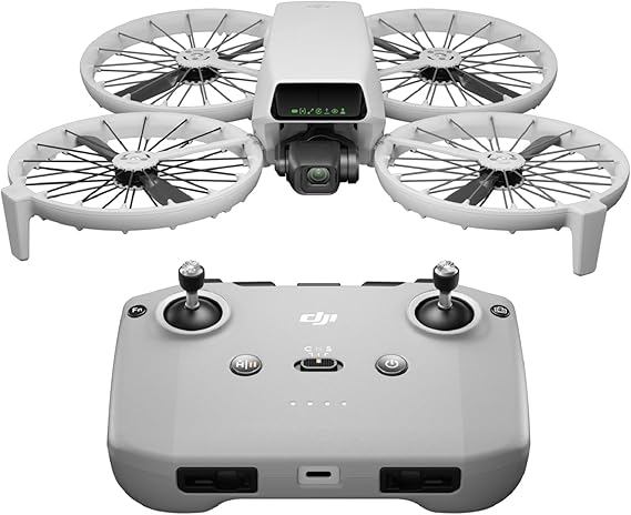 DJI Flip, dron con cámara 4K UHD para Adultos, ‌< 249 g, estabilización en 3 Ejes, transmisión de vídeo a 13 km, despegue Desde la Palma, Retorno automático, Tiempo máx. de Vuelo de 31 min
