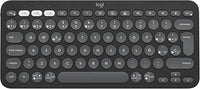 Logitech Pebble Keys 2 K380s, Teclado Bluetooth multidispositivo, accesos directos, estilizado y portátil, Easy-Switch, Windows, macOS, iPadOS, Android, ChromeOS, Disposición QWERTY Españo - Grafito