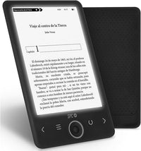 SPC Dickens Light 2 - Libro electrónico con Pantalla retroiluminada y luz con 6 Niveles de Intensidad, Teclas Frontales, posición Vertical y Horizontal, 1 Mes de autonomía, Ligero y Fino, Color Negro