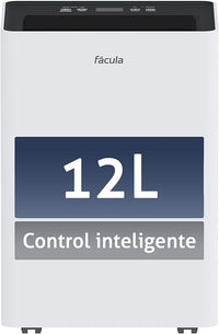Thumbnail for facula - Deshumidificador Siroco 12 l/día | Control Inteligente | Depósito extraíble 3,2l | Secado de Ropa | Temp 1-24h