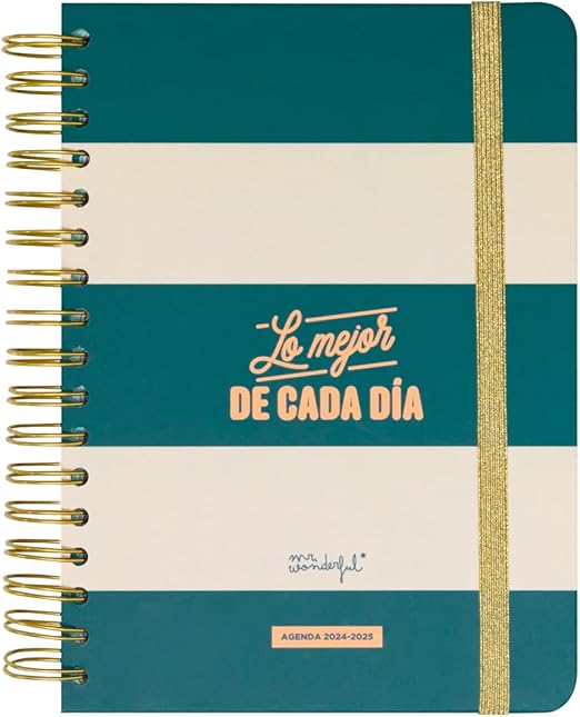 Mr. Wonderful - Agenda Wonder 2024-25 Diaria Navy - Lo mejor de cada día - Agenda escolar con organización diaria