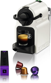 Thumbnail for Krups Nespresso Inissia XN1001 - Cafetera monodosis cápsulas Nespresso, 19 bares, apagado automático, capacidad de 0,7L, diseño compacto, modo eco, color blanco, incluye kit de bienvenida