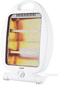 Svan Estufa Eléctrica 2 Niveles de Potencia, 800 W. SCEH0800V. Color Blanco, Libre Instalación, Soporte con Base