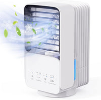 Thumbnail for OMISOON Aire Acondicionado Portatil, 4 en 1 Enfriador de Aire, Tanque de 800ml, 60Â°/120Â° OscilaciÃ³n, 3 Velocidades, 2 Modos de Niebla, Mini Aire Acondicionado con Luz LED, Ideal para Hogar, Oficina