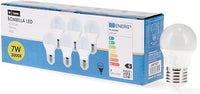 M Ledme - Pack 6, Bombilla Led E27 G45 7W, Luz cálida (3000k), casquillo E27, 630 Lumen, IP20, Apertura del Haz de Luz 200°, Eficiencia energética y Bajo Consumo. LM7606