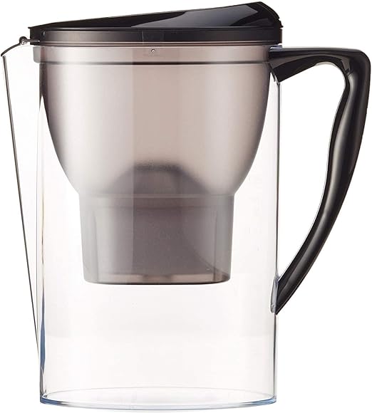 Amazon Basics Jarra de filtrado de agua (2,3 L) - Negro