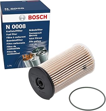 Bosch N0008 Filtro Diesel para Coche - Separa Partículas y Agua del Combustible, Protege el Sistema de Inyección