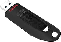SanDisk Ultra Pendrive 128 GB Memoria Flash USB 3.0 (Velocidadhasta 130 MB/s, SecureAccess Software, Protección de contraseñas) Negro