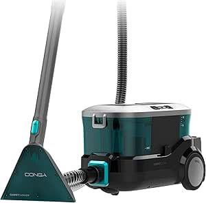 Cecotec Limpiador Aspirador de Tapicerías y Alfombras, Aspiradora de Trineo Conga CarpetClean 10000 EasyHome. 800W, Depósito de Agua Limpia 3L y Agua Sucia 1,5L, Multisuperficie, Kit Accesorios