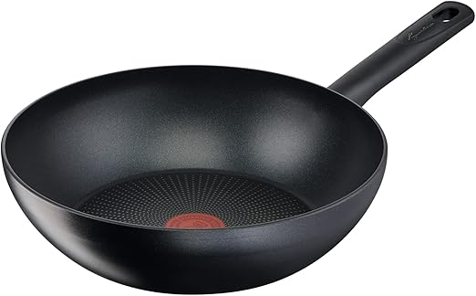 Lagostina Rigenera Green Wok antiadherente de aluminio 100% reciclado, Ø 28 cm, sartén de inducción de gas y horno, revestimiento antiarañazos, mango ergonómico