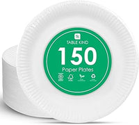 Talking Tables 150 assiettes en carton blanc jetables pour anniversaire, fournitures de restauration, 22 cm