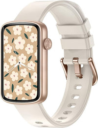 Thumbnail for SHANG WING Reloj Inteligente Mujer,Pulsera Inteligente con Oxímetro, IP68 Impermeable,DIY Esfera Reloj, Monitor Sueño, Podómetro, Pulsómetro Smartwatch Mujer para Android iOS Starlight Blanco
