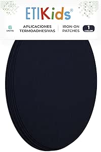 Rodilleras color Marino termoadhesivas de plancha. Coderas para proteger tu ropa y reparación de pantalones, chaquetas, jerseys, camisas. 16 x 10 cm. (6)
