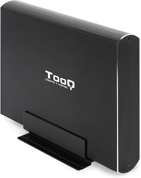 TooQ TQE-3531B - Carcasa para Discos Duros HDD de 3.5", (SATA I/II/III, USB 3.0), Aluminio, indicador LED, Color Negro