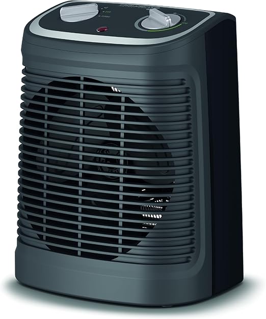 Rowenta Comfort Compact SO2330 Calefactor 2400 W, función Silence, 2 velocidades, fácil de transportar, termostato regulable, función ventilador, gris/negro