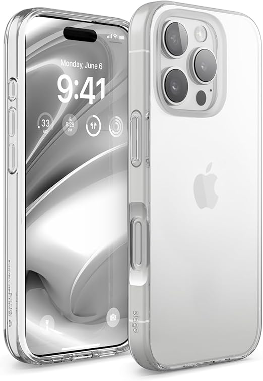 elago Funda Hybrid Clear Compatible con Funda para iPhone 16 Pro 6.3" - Tecnología Híbrida PC + TPU, Parachoques a Prueba de Golpes, Protección Elevada de la Cámara, Resistente a los Arañazos (Clear)