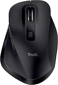 Trust Fyda Ratón Inalámbrico Recargable, Diseño Sostenible, 800-2400 PPP, 6 Botones, Soporte para Pulgar, 2,4 GHz, Receptor USB, Ratón Ergonomico para Ordenador Portátil, PC, Macbook, Oficina