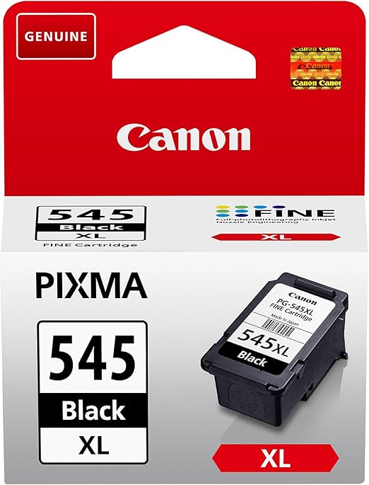 Canon Cartucho de Tinta Negra de Alto Rendimiento PG-545XL Original - Imprime hasta 400 Páginas A4 (1 Cartucho)
