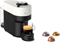 KRUPS Nespresso VERTUO Pop XN9201 - Cafetera de cápsulas, máquina de café expreso, 4 tamaños tazas, tecnología Centrifusion, 35% plástico reciclado, Color Blanco