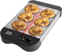 Cecotec Tostador Plano Horizontal Turbo Easytoast Basic. 900 W de Potencia con 6 Niveles, 3 Resistencias de Cuarzo, Bandeja Recogemigas y Hueco Recogecables, Indicador Luminoso, 31X35 Cm, Negro