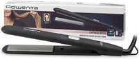 Rowenta Express Style SF1810 - Plancha pelo, revestimiento cerámico turmalina, 2 temperaturas, placas extralargas, calentamiento rápido, sistema de bloqueo, Negro/Plata