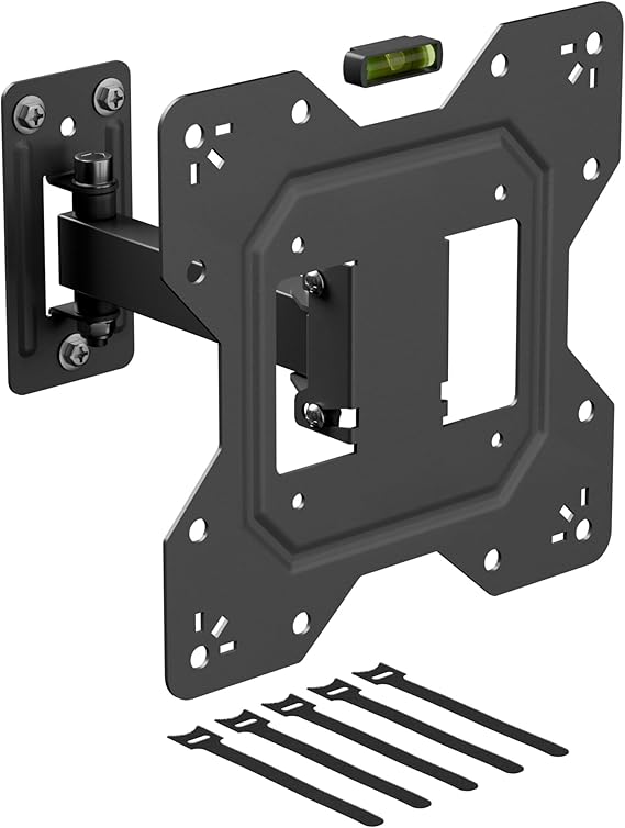 D-Line Support Mural TV pour 23 à 50 Pouces, Bras Unique d’Inclinaison et de Rotation, Formats VESA 100x100 mm à 200x200 mm - Peut Soutenir Un Poids Maximum de 30 kg