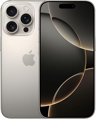 Apple iPhone 16 Pro de 256 GB: Smartphone 5G con Control de Cámara, grabación en 4K a 120 f/s con Dolby Vision y un Gran Salto en autonomía. Compatible con los AirPods; Titanio Natural