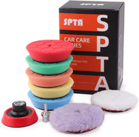 Esponja Pulir para coche, esponja pulir coche, 2x Lana para Pulir 5x 80mm Kit de esponja de pulido kitEsponjas de Pulido Esponjas de Cera Para, Máquina Pulidora -FLPS3MIX