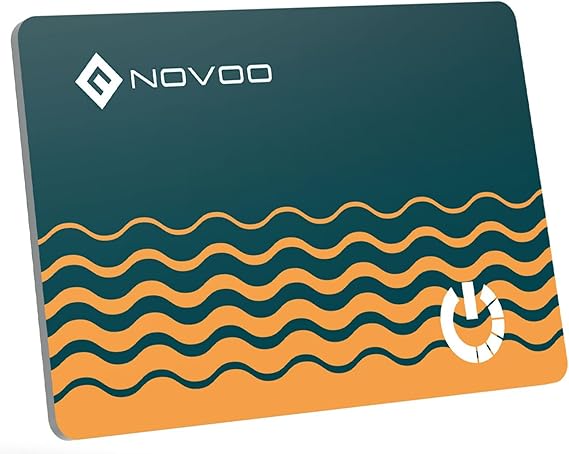 NOVOO Air Tag Card, 1.6 mm Smart Tracker Localizador, 6 Años Batería, IP68 Resistente al Agua, Compatible con Apple Where's (iOS), Bluetooth GPS, Localizador para Carteras, Maletas, Pasaportes