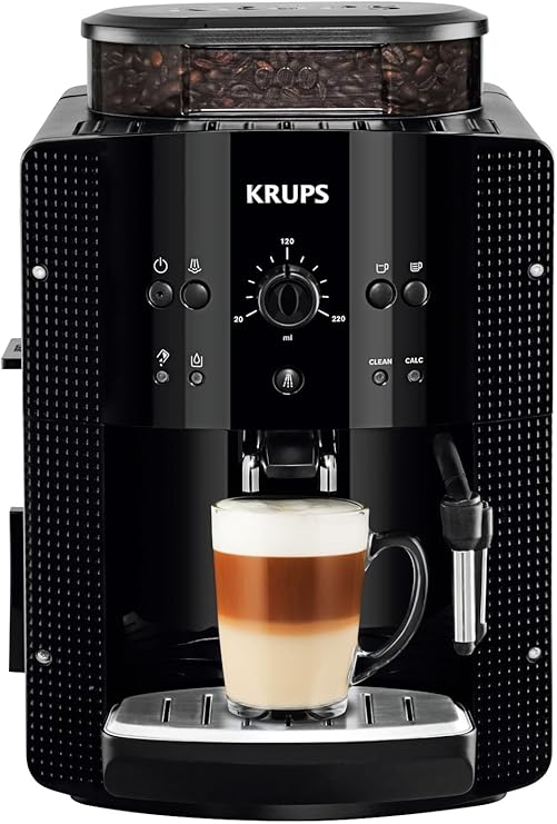 Krups Roma - Cafetera superautomática, molinillo cónico de metal, con selección e intensidad de café, Boquilla vapor, 2 boquillas, incluye kit limpieza EA810870