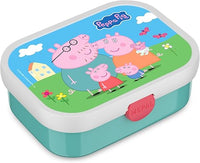 Mepal - Porta Pranzo Campus - Porta Pranzo Bento per Bambini - Porta Pranzo con Scomparto Bento e Forchetta - Con Chiusura a Clip - Senza BPA e Lavabile in Lavastoviglie - 750 ml - Peppa Pig