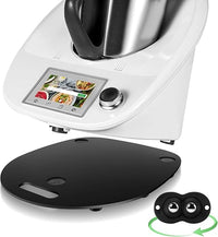 Charmofun Tabla Deslizante para Thermomix TM6/TM5, Base para Thermomix con Ruedas y Asa, Soporte Thermomix Movible y Estable (Negro)