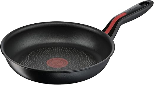 Lagostina Red Line - Sartén antiadherente Ø 22 cm, sartén por inducción, resistente a gas y horno, indicador de cocción térmica, parte trasera de acero inoxidable y aluminio, mango de silicona