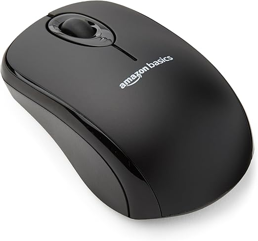 Amazon Basics Ratón inalámbrico con receptor USB o, color negro