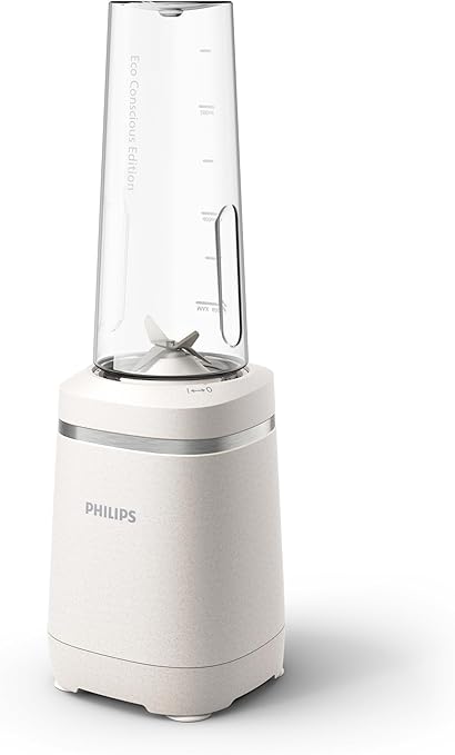 Philips Eco Conscious Edition Batidora, 0,6L, Plásticos de origen biológico, Tecnología ProBlend, Aplicación de recetas HomeID, HR2500/00
