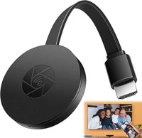 Chromecast - Dispositivo Google Chromecast para TV, adaptador de pantalla inalámbrica para iPhone, Android, Windows, proyector de espejo de pantalla HDMI inalámbrico 1080P, compatible con DLNA