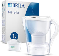 Thumbnail for BRITA Jarra con Filtro de Agua Marella Blanca (2,4 l) Incl. 1x Cartucho MAXTRA PRO All-in-1 - jarra adaptable al frigorífico con LTI digital y tapa abatible que reduce cloro, cal e impurezas.