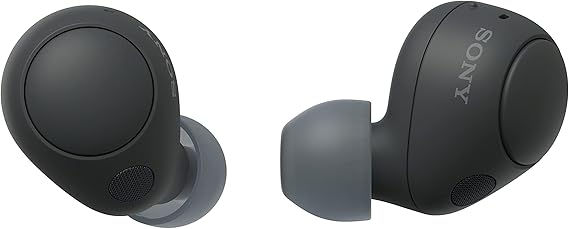 Sony WF-C700N Auriculares Inalámbricos con Bluetooth, Cancelación de Ruido (Pequeños, Ligeros y con conexión multipunto, IPX4, hasta 20 HR de autonomía, Carga Rápida, iOS & Android) Negro