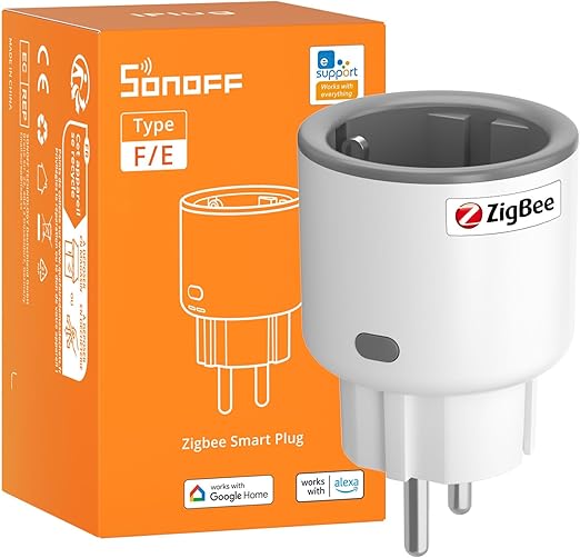 SONOFF S60ZBTPF Zigbee Steckdose – Fernsteuerung, Energiemessung, Zigbee-Repeater, Zeitpläne, Überlastschutz, kompatibel mit der eWeLink-App - Erfordert Zigbee-Gateway