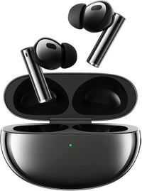 realme Buds Air 5 ProAuriculares Inalambricos, Boost Dual Drivers, hasta 40 Horas de reproducción, Cancelación Activa de Ruido de 50 dB, Efecto de Audio Espacial de 360, Negro Astral