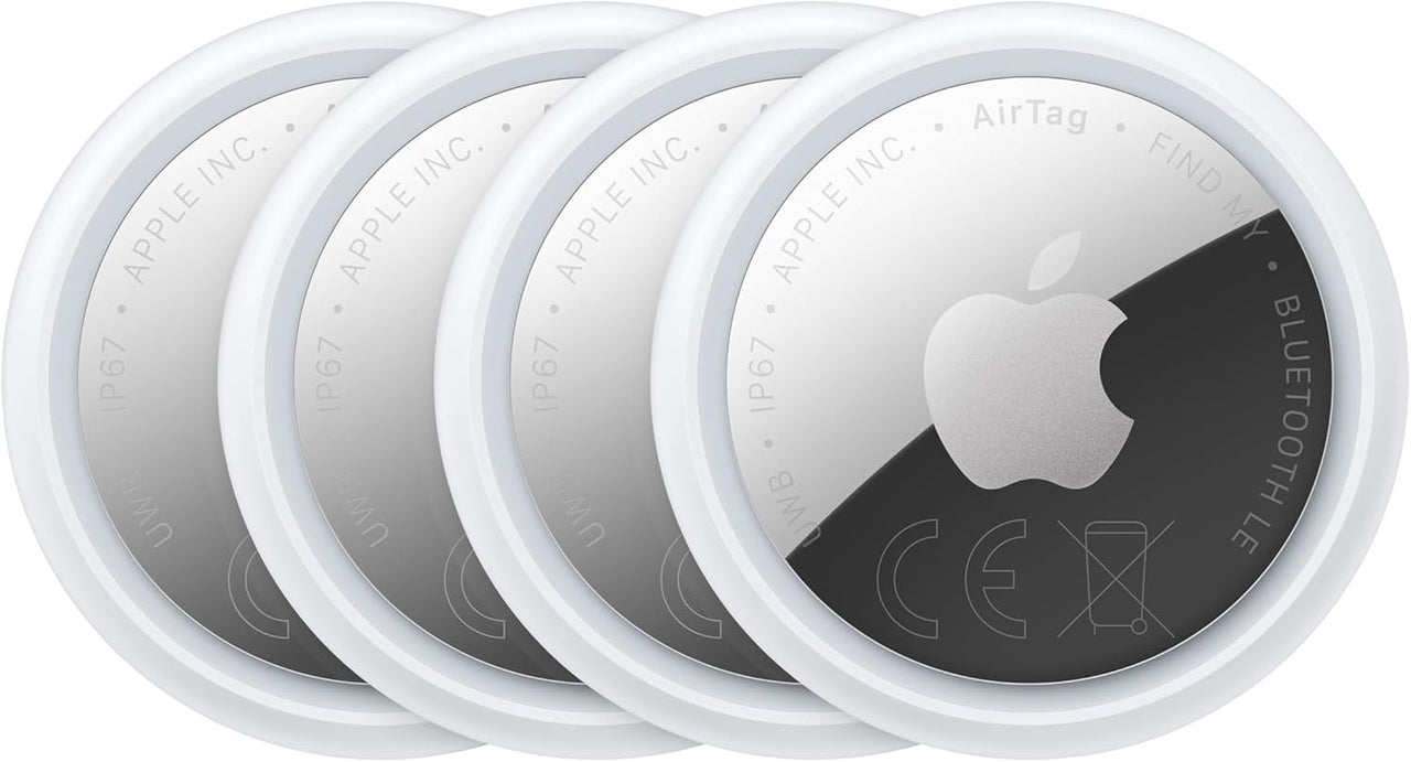 Apple AirTag (2. Generation) 4er Pack: Tracker für Schlüsselbund, Portemonnaie und mehr: Ortungsgerät mit Ton, einfache Einrichtung mit einem Klick über iPhone oder iPad, Schlüsselfinder, Genaue Suche