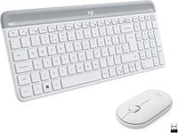Logitech MK470 Combo Teclado y Ratón Inalámbrico para Windows, 2.4 GHz con Receptor USB, Diseño Compacto, Batería de Adecuada Duración, Disposición QWERTY Español, Blanco