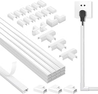 Carehabi Canaleta Cables Pared Adhesivo 4,8m (15x9mm,0,4mx12pcs), Organizador de Cables y Canaletas para Cables, Cubre Cables Pared Autoadhesivo para TV y Despacho, Blanco