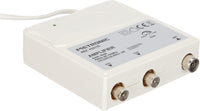 Thumbnail for Metronic 432176 - Amplificador de interior con ajuste de ganancia FM-UHF, ganancia ajustable hasta 30 dB, protección 4G, tomas de TV, diámetro 9,52 mm, color: blanco