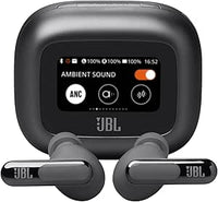 JBL Live Beam 3 Auriculares inalambricos de botón con almohadillas,True Wireless con cancelación de ruido adaptable, hasta 48 horas de reproducción, Bluetooth, audio de alta resolución, negro