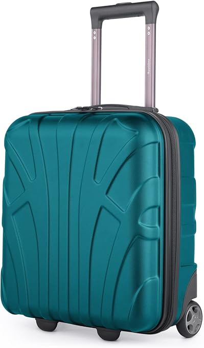 Suitline Trolley Cabina underseat 45 x 36 x 20 cm ABS rígido 30 L con 2 Ruedas asa telescópica pequeño Equipaje Mano, Verde Agua