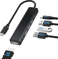 BHHB M80 Hub USB C HDMI 4K/ 100W PD Carga/USB 3.0 5Gbps/ 2*USB 2.0, Hub USBC 5 en 1 Multipuerto Adaptador Tipo C a HDMI Compatible con MacBook Pro/Air M4 M3 M2 M1, Mac, iMac, iPad, Laptop, Portátil