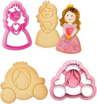Decora 0255052 KIT 2 EMPORTE-PIÈCES en Plastique Princess, Rose